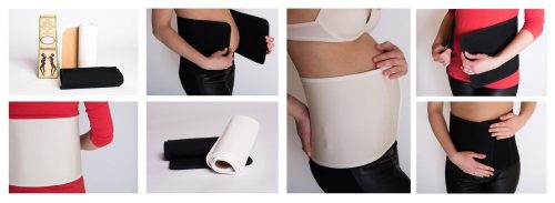 BeautyMommy Bamboo szülés utáni haskötő L - fekete