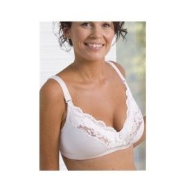   Carriwell Mikrofíber csipkés szoptatós melltartó V - fehér