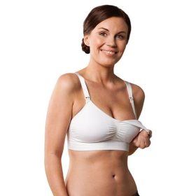   Carriwell Varrásnélküli betétes szoptatós melltartó M - fehér