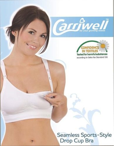 Carriwell Varrásnélküli betétes szoptatós melltartó XL - fehér  - BOMBA ÁR!