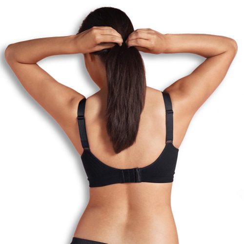 Carriwell Varrásnélküli betétes szoptatós melltartó S - fekete