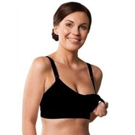   Carriwell Varrásnélküli betétes szoptatós melltartó XL - fekete