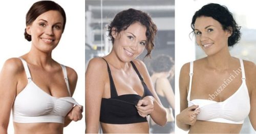 Carriwell Varrásnélküli betétes szoptatós melltartó XL - fekete