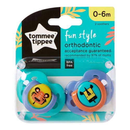 Tommee Tippee Fun játszócumi 0-6 hó 2 db M