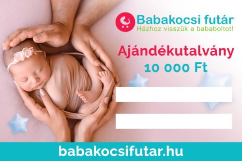 Babakocsifutár online ajándékutalvány 10 000 Ft értékben