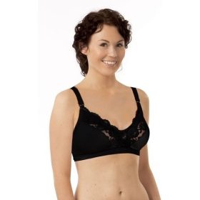   Carriwell Mikrofíber csipkés szoptatós melltartó IV - fekete