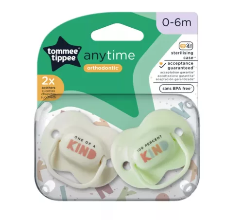 Tommee Tippee Anytime játszócumi 0-6 hó 2 db M