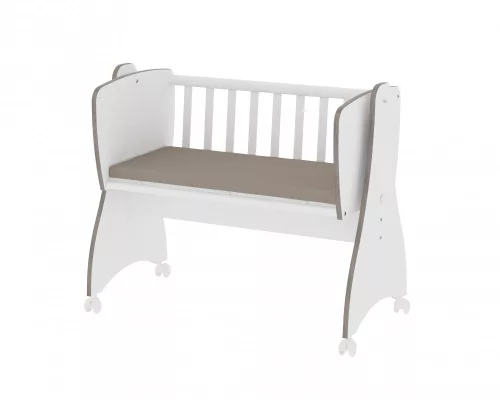 Lorelli First Dreams ringatható bölcső 105x55 - White & Coffee / Fehér & Kávé