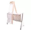 Lorelli First Dreams ringatható bölcső 105x55 - White & Coffee / Fehér & Kávé