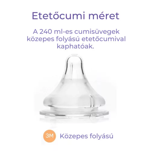 Lansinoh 240ml üveg cumisüveg