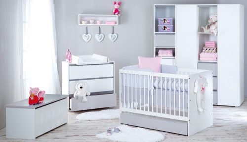 Little Sky Dalia komód - fehér & szürke