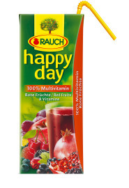 Happy Day 100% piros multivitamin szívószálas 0,2L