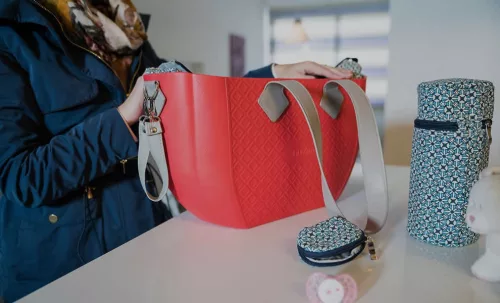 Nuvita myMIA pelenkázó táska - Raspberry Grey   - BOMBA ÁR!