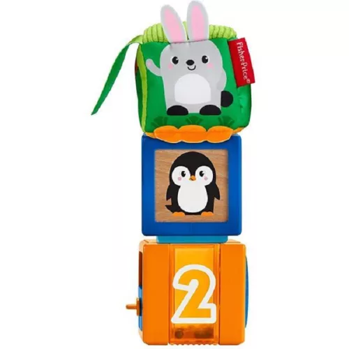 Fisher-Price Változatos anyagok állatos kocka