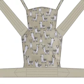 NANDU Bébi Mei Tai hordozó - Lámás drapp pánttal