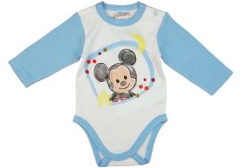 Asti Disney Mickey hosszú ujjú baba body fehér-kék 68