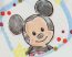 Asti Disney Mickey hosszú ujjú baba body fehér-kék 68