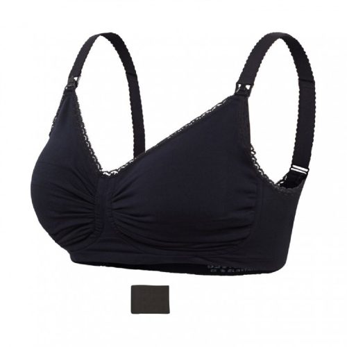 Carriwell Gélmerevítős betétes szoptatós melltartó M - fekete