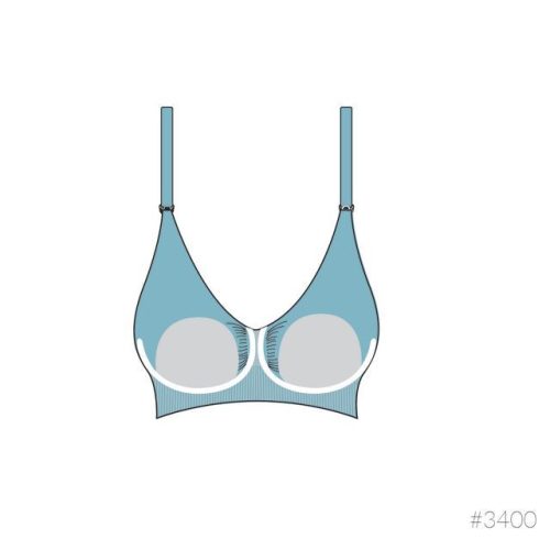 Carriwell Gélmerevítős betétes szoptatós melltartó M - fekete