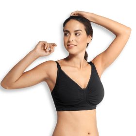   Carriwell Gélmerevítős betétes szoptatós melltartó L - fekete