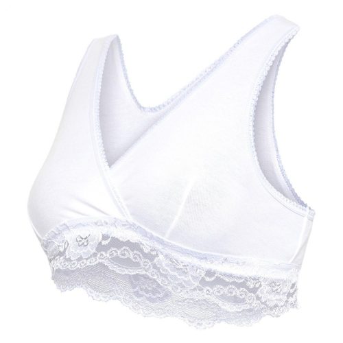 Carriwell Csipkés szoptatós melltartó organikus S - fehér