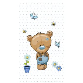   Best4Baby Maci kisfiú kék pöttyös fényáteresztő, muszlin babafüggöny - BOMBA ÁR!