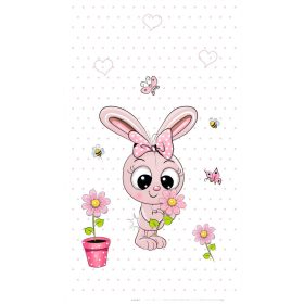   Best4Baby Nyuszi kislány pöttyös fényáteresztő, muszlin babafüggöny - BOMBA ÁR!