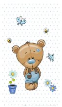 Best4Baby Maci kisfiú kék pöttyös dekor babafüggöny