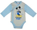 Asti Disney Mickey hosszú ujjú baba body melír/k.kék 56