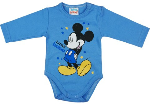 Asti Disney Mickey hosszú ujjú baba body kék 56