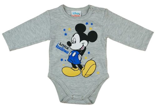 Asti Disney Mickey hosszú ujjú baba body melír 62