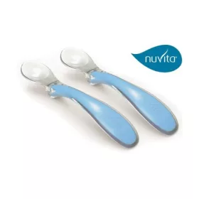Nuvita 2Darab-os szilikon kanál szett - kék - 8480