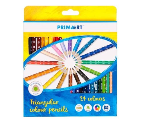 Prima Art háromszögletű színes ceruza - 24 Darab