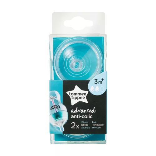 Tommee Tippee Advanced Anti-colic közepes folyású cumisüveg cumi 2 db