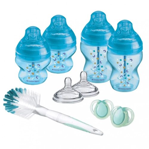 Tommee Tippee Advanced Anti-colic újszülött cumisüveg kezdőszett kék (9db)