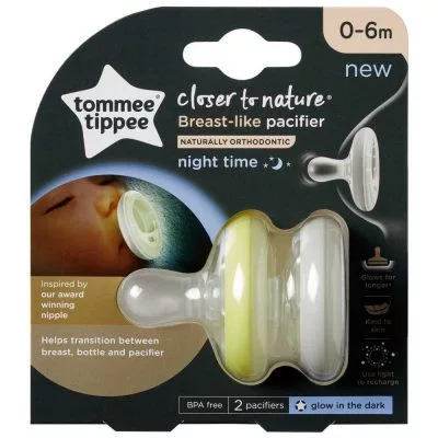 Tommee Tippee Anyamell formájú night nyugtatócumi 0-6 hó 2db
