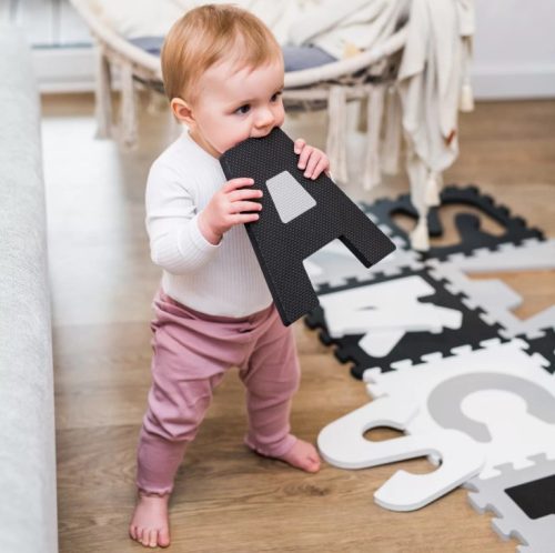 BabyOno Szivacs puzzle, betűk, 10 darabos