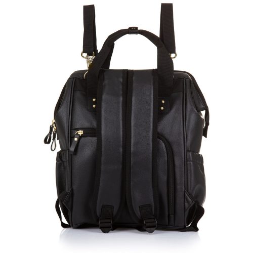 Chipolino babakocsira rögzíthető hátizsák - Black Leather 