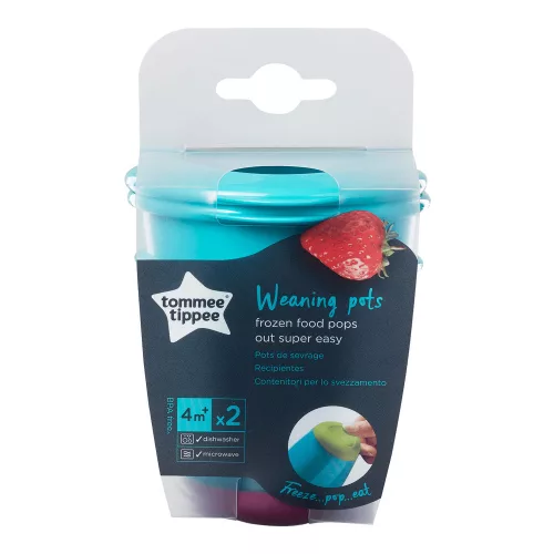 Tommee Tippee Ételtároló edényke tetővel 2 db M