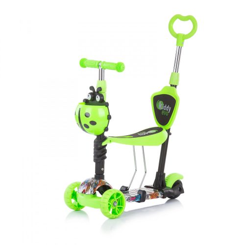 Chipolino Kiddy Evo roller tolókarral - Green Graffiti 