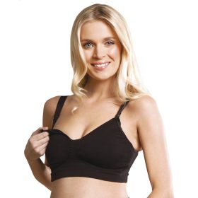   Carriwell Varrásnélküli gélmerevítős szoptatós melltartó S - fekete