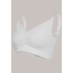   Carriwell Organikus pamut Varrásnélküli betétes szoptatós melltartó S - fehér