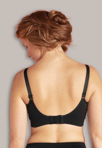 Carriwell Organikus pamut Varrásnélküli betétes szoptatós melltartó XL - fekete