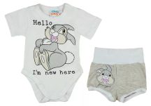 Asti 2 részes baba szett Thumper nyuszi mintával fehér 62
