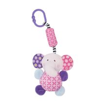   Lorelli Toys Campanula plüss babakocsi játék - pink elefánt