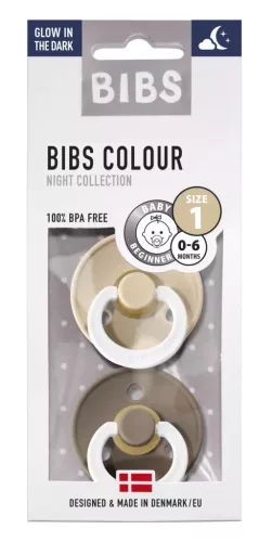 BIBS Colour 2 db-os cumi, (Esti vanília/Esti tölgy), 0-6 hó