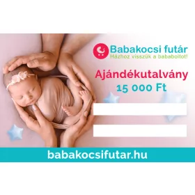   Babakocsifutár online ajándékutalvány 15 000 Ft értékben
