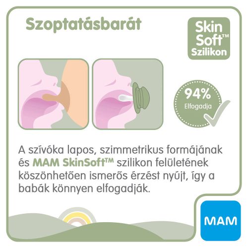 MAM PURE Original szilikon DUPLA cumi 16+ hónap
