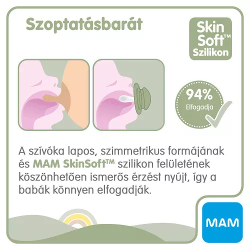 MAM PURE Original szilikon DUPLA cumi 16+ hónap