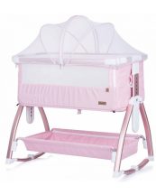   Chipolino Baby Boss szülői ágyhoz csatlakoztatható kiságy - Blush